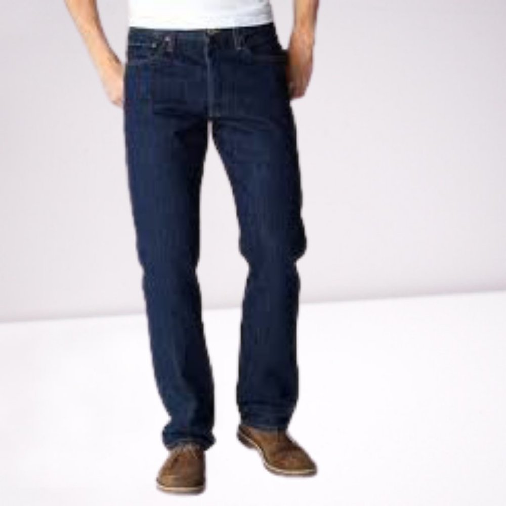 New Levis 501 Darkwash Straight Leg Jeans